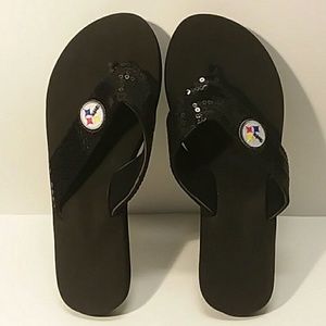 Licensed Pittsburgh Steelers flip flops